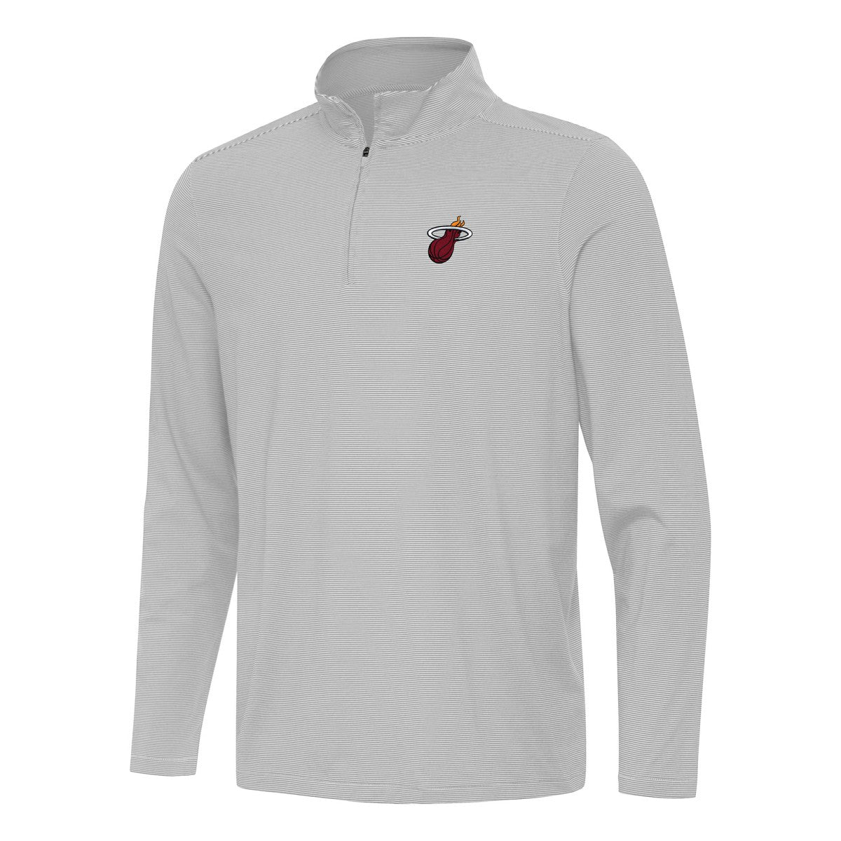 Miami Heat Antigua Twine Quarter-Zip Top Gray - NBA