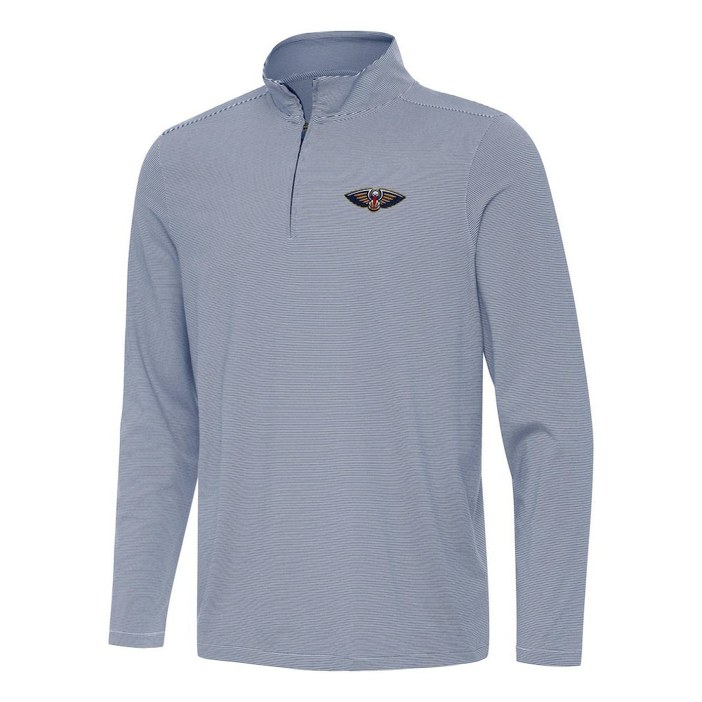 New Orleans Pelicans Antigua Twine Quarter-Zip Top Navy - NBA