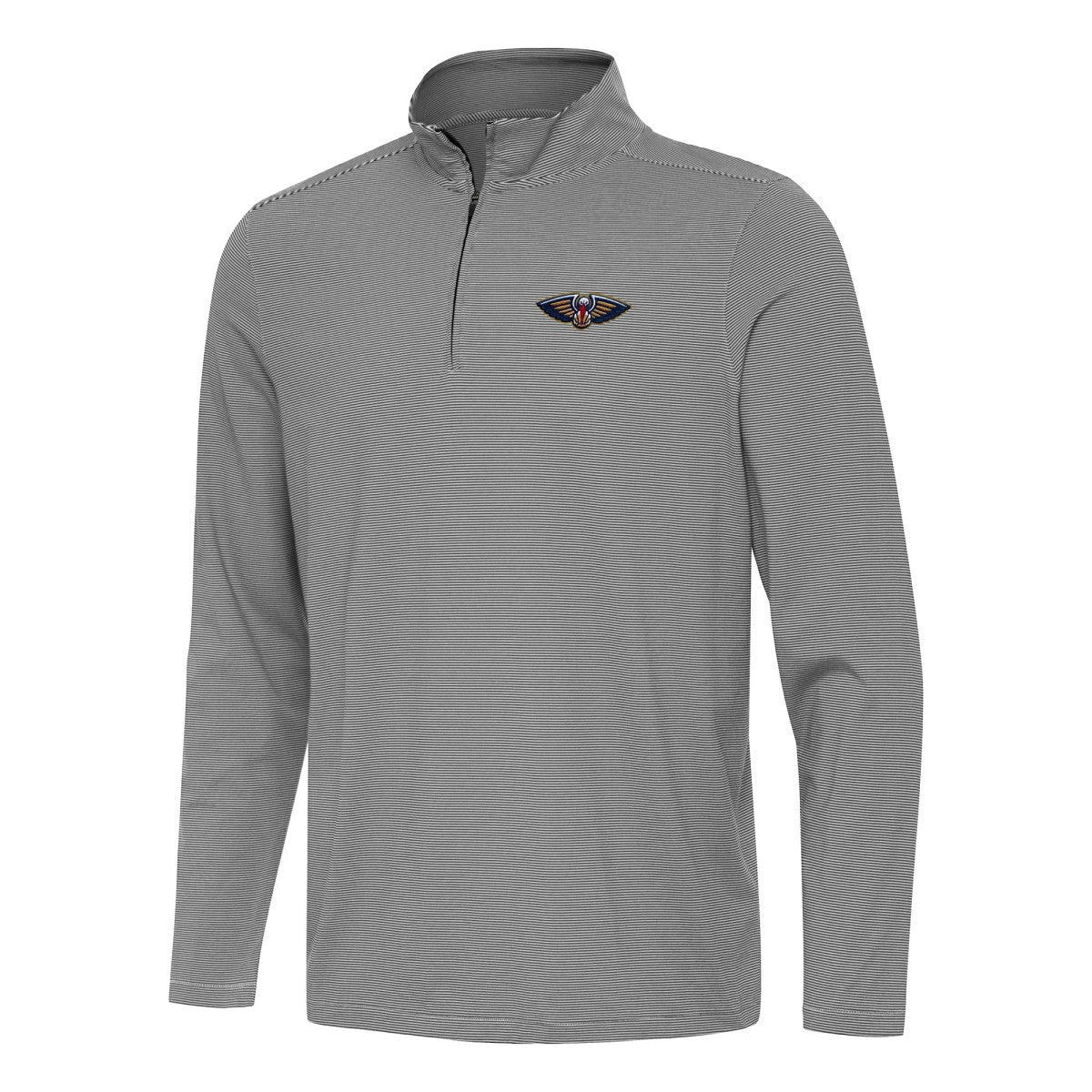 New Orleans Pelicans Antigua Twine Quarter-Zip Top Black - NBA