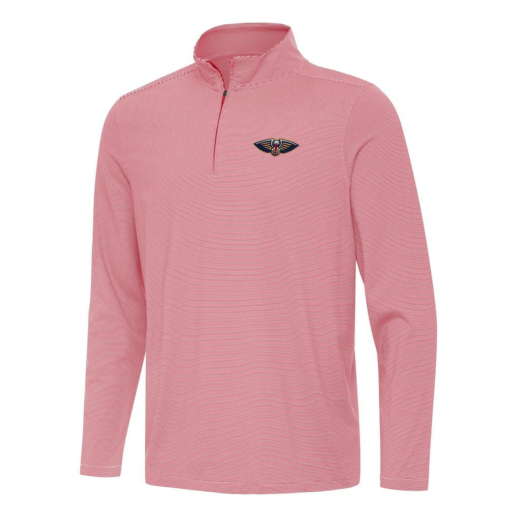 New Orleans Pelicans Antigua Twine Quarter-Zip Top Red - NBA