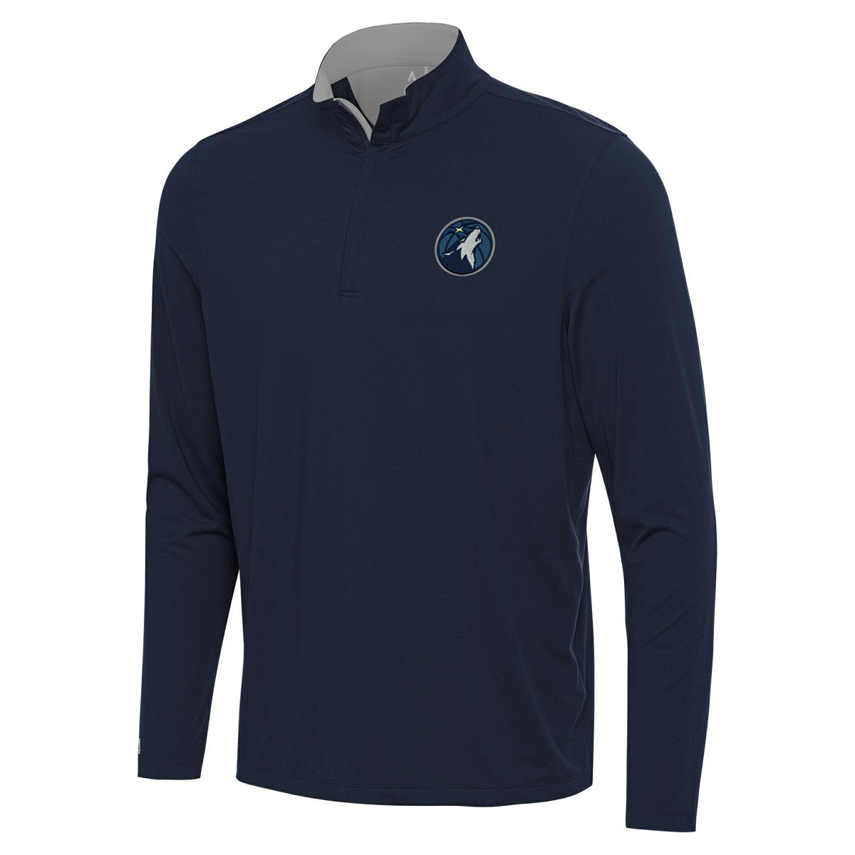 Minnesota Timberwolves Antigua Content Quarter-Zip Top Navy/Gray - NBA