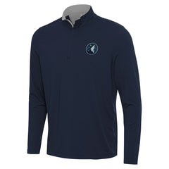 Minnesota Timberwolves Antigua Content Quarter-Zip Top Navy/Gray - NBA