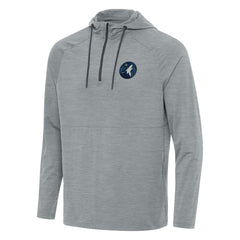 Minnesota Timberwolves Antigua Spikes Raglan Quarter-Zip Hoodie Heather Gray - NBA