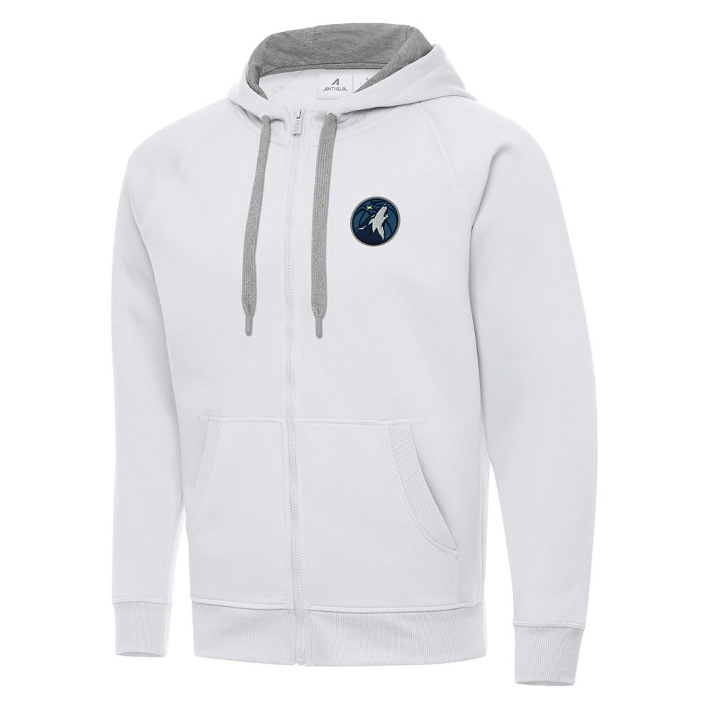 Minnesota Timberwolves Antigua Big & Tall Victory Full-Zip Hoodie Jacket White - NBA