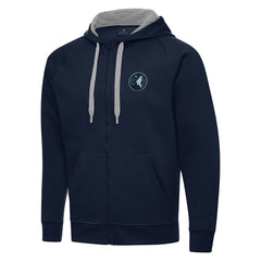 Minnesota Timberwolves Antigua Big & Tall Victory Full-Zip Hoodie Jacket Navy - NBA