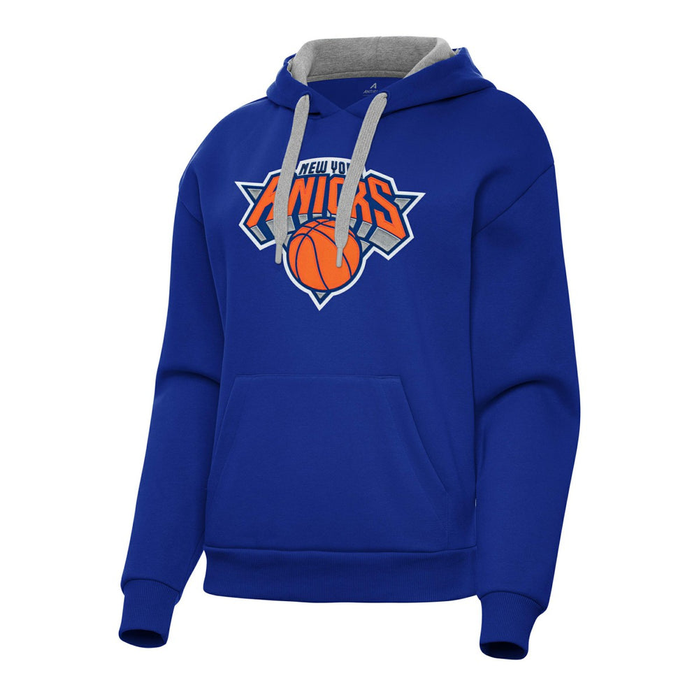 New York Knicks Antigua Women's Victory Pullover Hoodie Royal - NBA