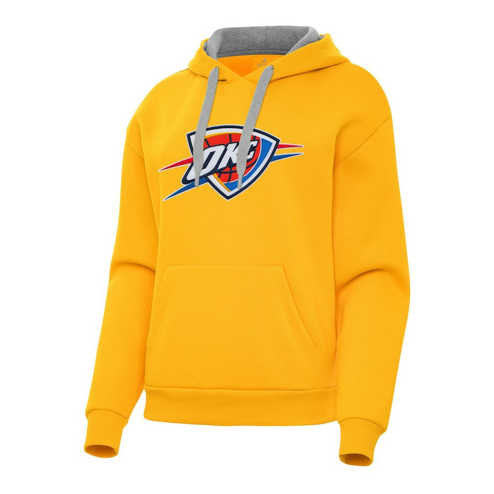 Oklahoma City Thunder Antigua Women's Victory Pullover Hoodie Gold - NBA