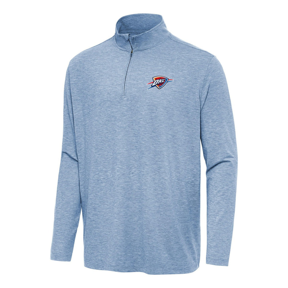 Oklahoma City Thunder Antigua Hunk Quarter-Zip Top Heather Blue - NBA