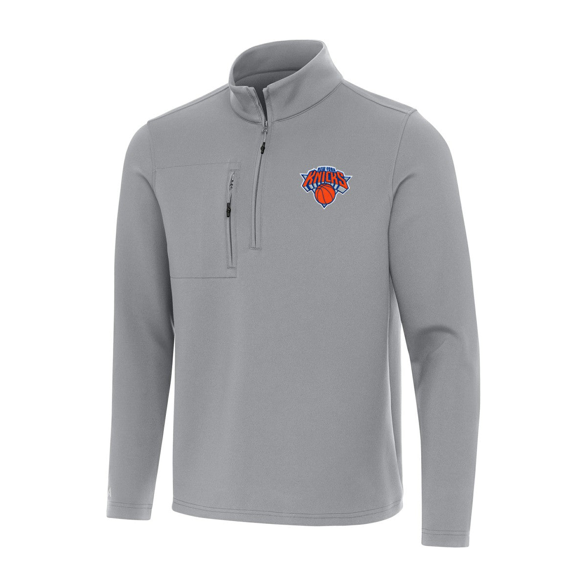New York Knicks Antigua Insider Quarter-Zip Top Gray - NBA