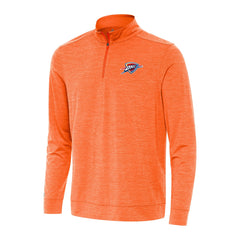 Oklahoma City Thunder Antigua Bright Quarter-Zip Top Heather Orange - NBA
