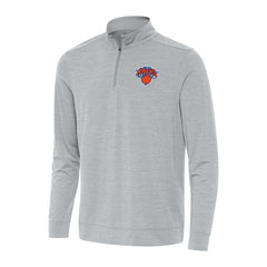 New York Knicks Antigua Bright Quarter-Zip Top Heather Gray - NBA