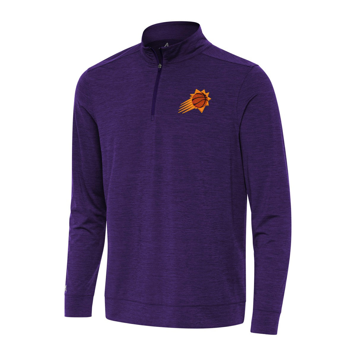 Phoenix Suns Antigua Bright Quarter-Zip Top Heather Purple - NBA