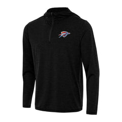 Oklahoma City Thunder Antigua Tidy Quarter-Zip Hoodie Heather Black - NBA