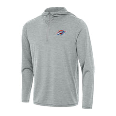 Oklahoma City Thunder Antigua Tidy Quarter-Zip Hoodie Heather Gray - NBA