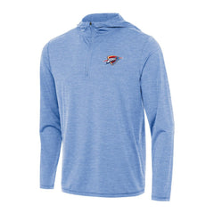 Oklahoma City Thunder Antigua Tidy Quarter-Zip Hoodie Heather Powder Blue - NBA