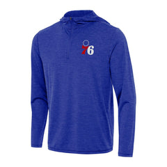 Philadelphia 76ers Antigua Tidy Quarter-Zip Hoodie Heather Royal - NBA
