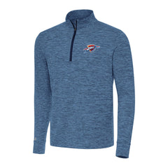 Oklahoma City Thunder Antigua Cause Quarter-Zip Top Heather Navy - NBA