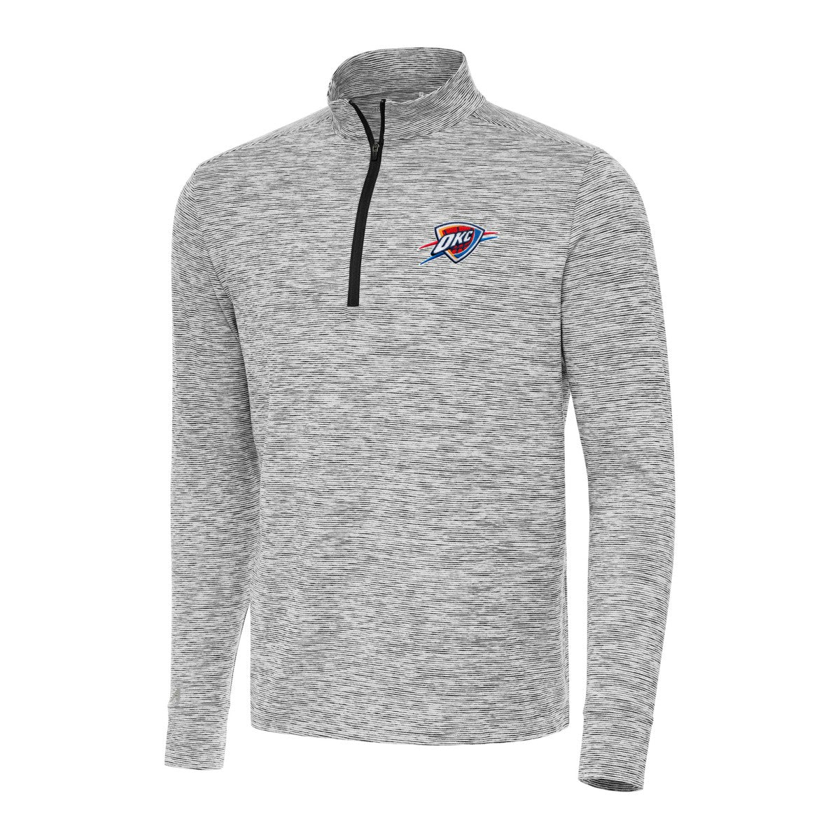 Oklahoma City Thunder Antigua Cause Quarter-Zip Top Black - NBA