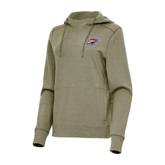 Oklahoma City Thunder Antigua Women's Justice Pullover Hoodie Heather Olive - NBA