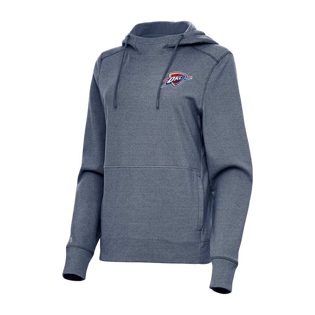 Oklahoma City Thunder Antigua Women's Justice Pullover Hoodie Heather Navy - NBA
