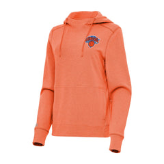 New York Knicks Antigua Women's Justice Pullover Hoodie Heather Orange - NBA
