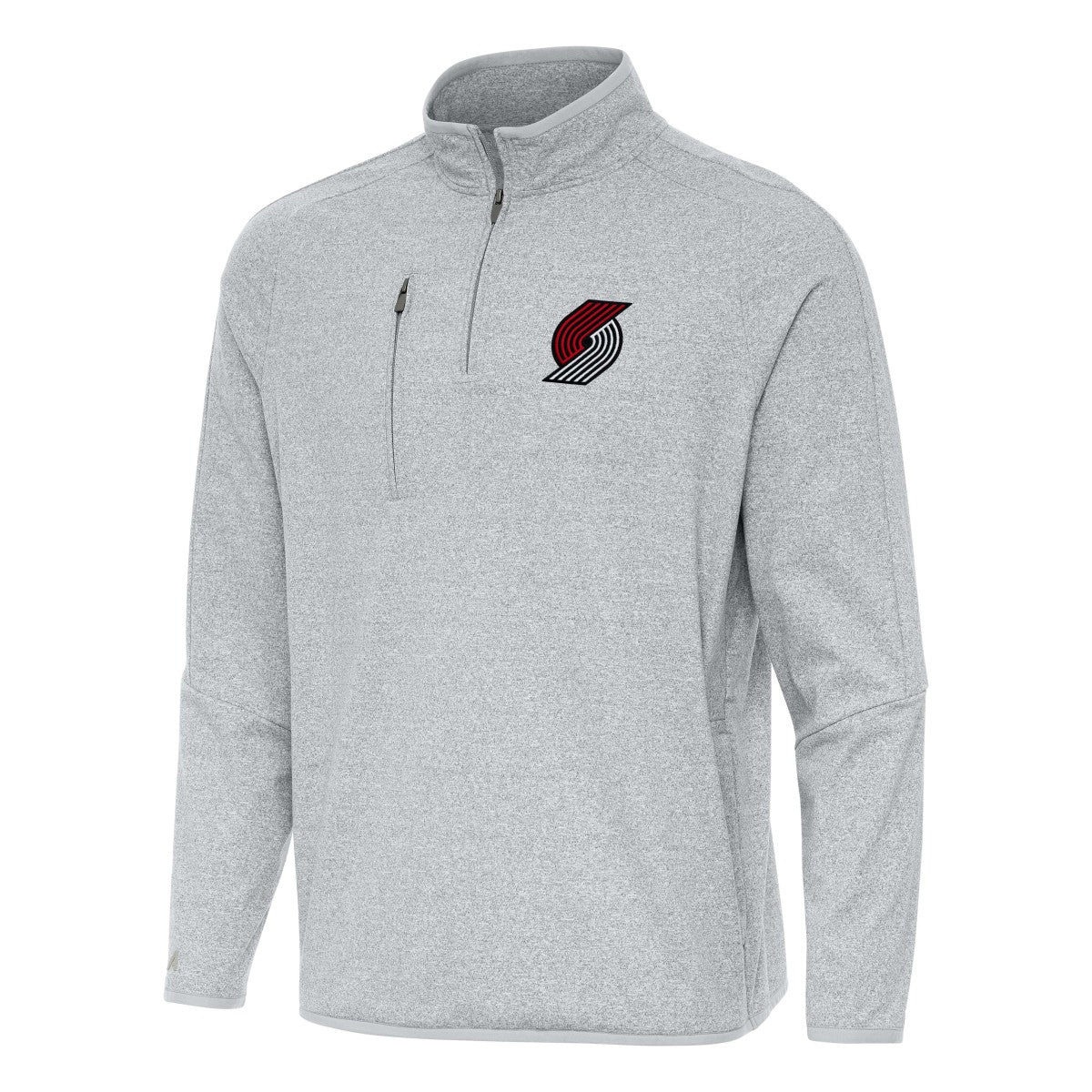 Portland Trail Blazers Antigua Certain Quarter-Zip Tri-Blend Sweatshirt Heather Gray - NBA