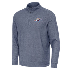 Oklahoma City Thunder Antigua Subtle Quarter-Zip Sweatshirt Heather Navy - NBA