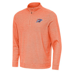 Oklahoma City Thunder Antigua Subtle Quarter-Zip Sweatshirt Heather Orange - NBA