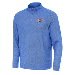Oklahoma City Thunder Antigua Subtle Quarter-Zip Sweatshirt Heather Royal - NBA