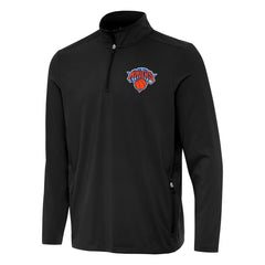 New York Knicks Antigua Perilous Quarter-Zip Sweatshirt Black - NBA