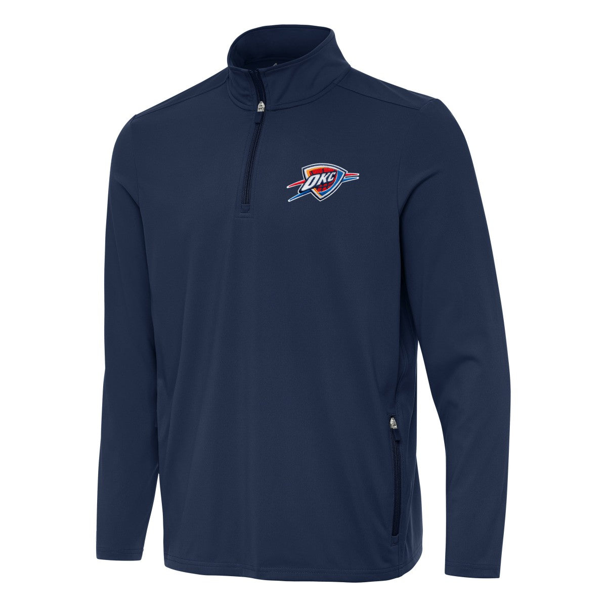 Oklahoma City Thunder Antigua Perilous Quarter-Zip Sweatshirt Navy - NBA