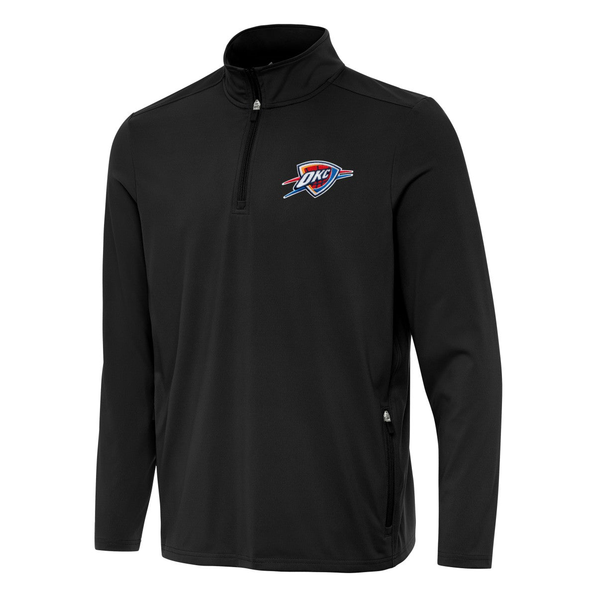 Oklahoma City Thunder Antigua Perilous Quarter-Zip Sweatshirt Black - NBA