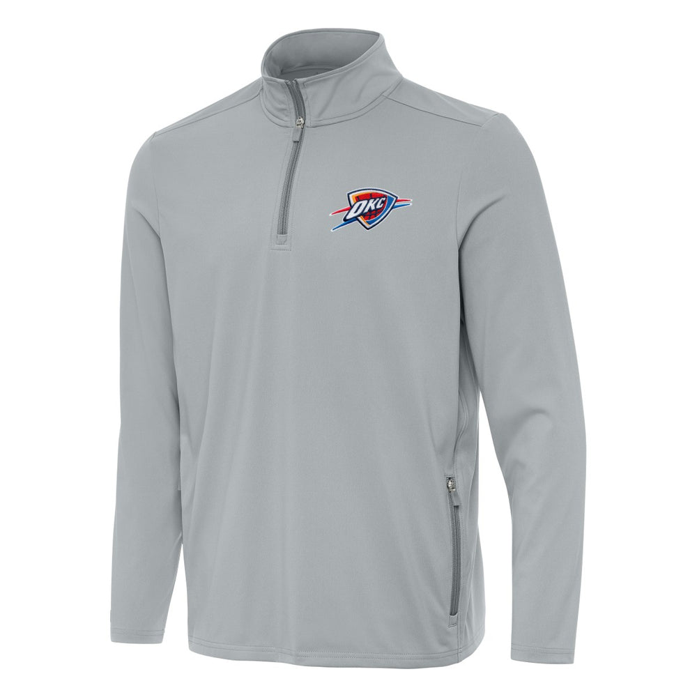 Oklahoma City Thunder Antigua Perilous Quarter-Zip Sweatshirt Gray - NBA