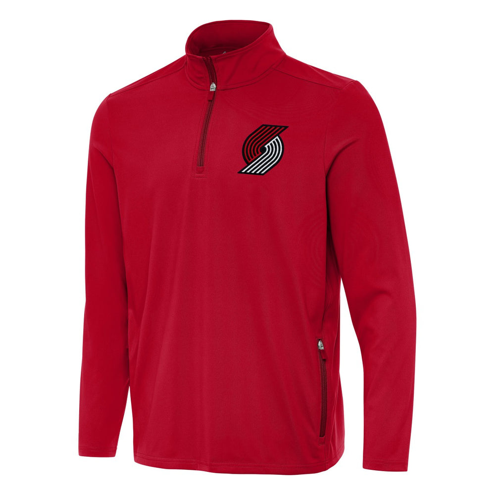 Portland Trail Blazers Antigua Perilous Quarter-Zip Sweatshirt Red - NBA