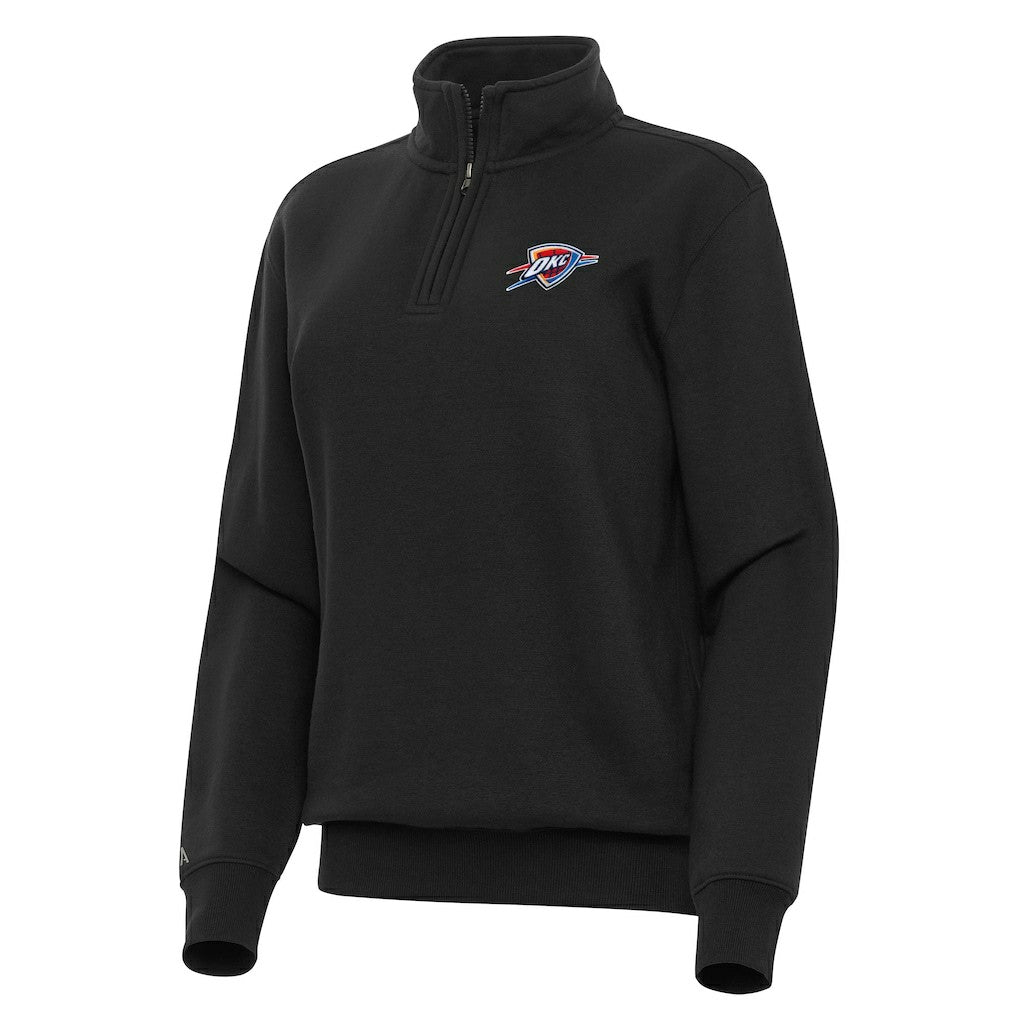 Oklahoma City Thunder Antigua Women's Victory Quarter-Zip Sweatshirt Black - NBA