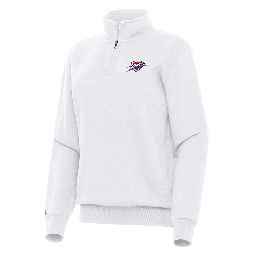 Oklahoma City Thunder Antigua Women's Victory Quarter-Zip Sweatshirt White - NBA