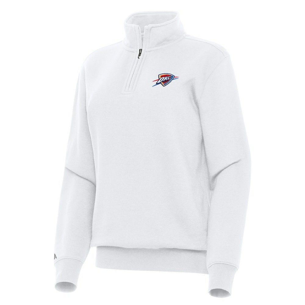 Oklahoma City Thunder Antigua Women's Victory Quarter-Zip Sweatshirt White - NBA