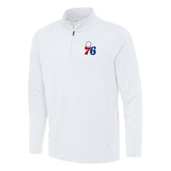 Philadelphia 76ers Antigua Reprocess Quarter-Zip Top White - NBA