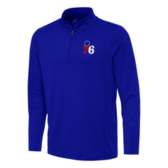 Philadelphia 76ers Antigua Reprocess Quarter-Zip Top Royal - NBA
