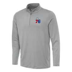 Philadelphia 76ers Antigua Reprocess Quarter-Zip Top Gray - NBA