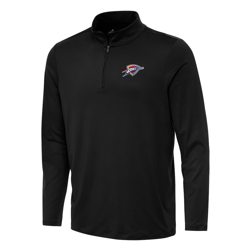 Oklahoma City Thunder Antigua Reprocess Quarter-Zip Top Black - NBA