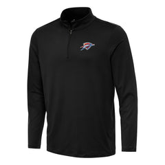 Oklahoma City Thunder Antigua Reprocess Quarter-Zip Top Black - NBA