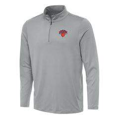 New York Knicks Antigua Reprocess Quarter-Zip Top Gray - NBA