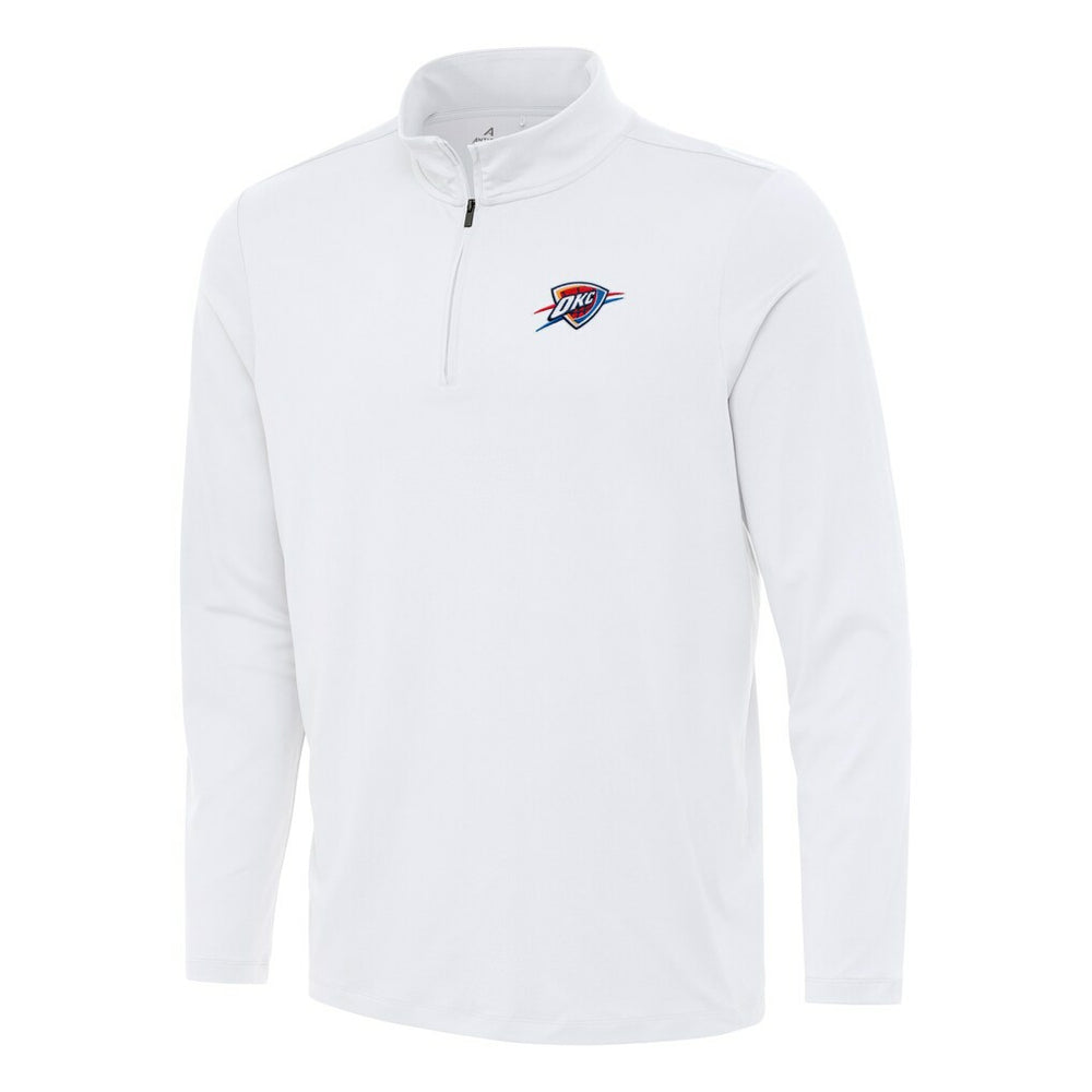 Oklahoma City Thunder Antigua Reprocess Quarter-Zip Top White - NBA