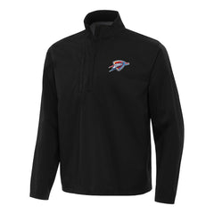 Oklahoma City Thunder Antigua Brisk Quarter-Zip Windbreaker Black - NBA