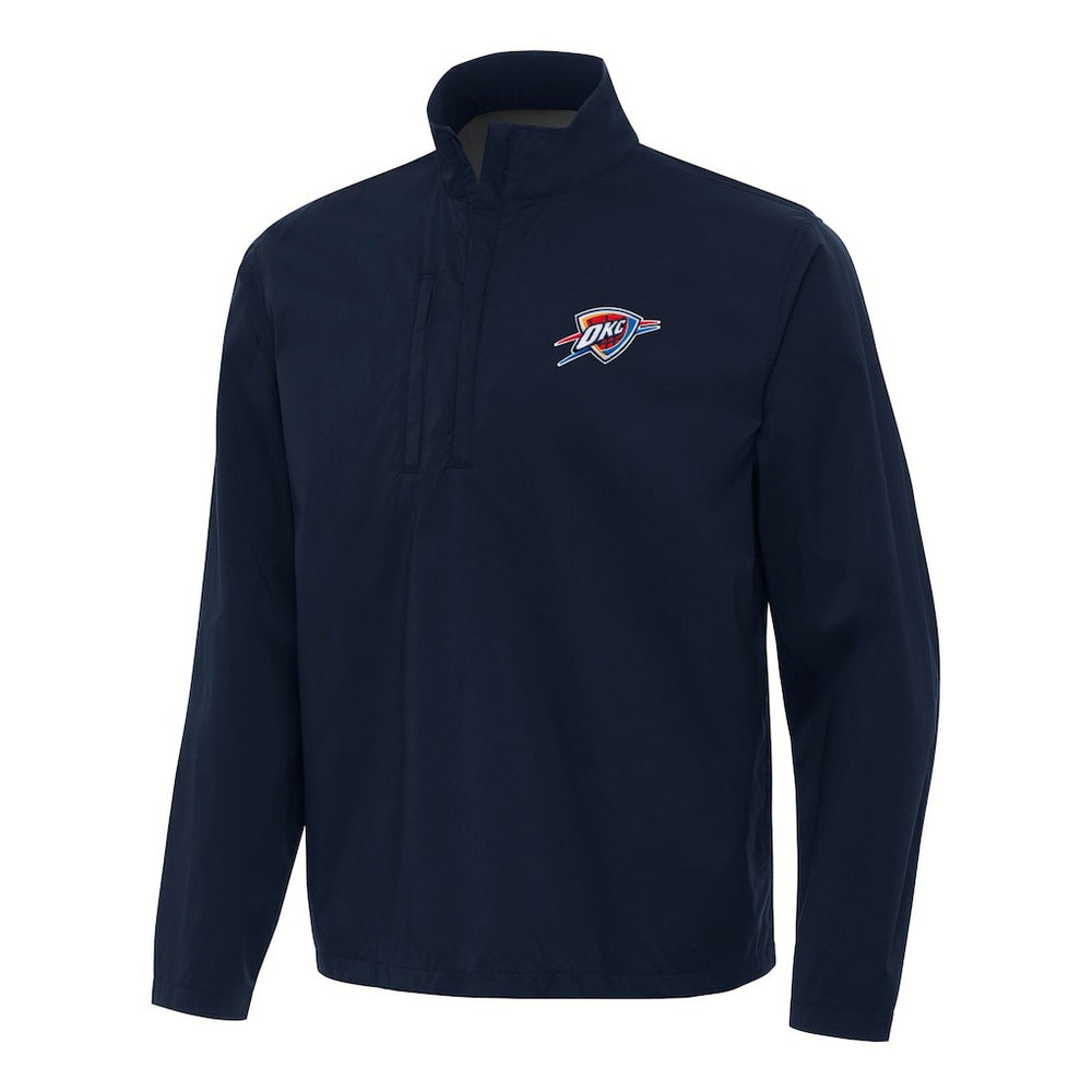 Oklahoma City Thunder Antigua Brisk Quarter-Zip Windbreaker Navy - NBA
