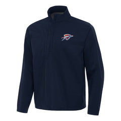 Oklahoma City Thunder Antigua Brisk Quarter-Zip Windbreaker Navy - NBA