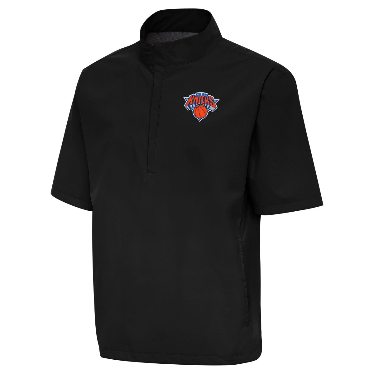 New York Knicks Antigua Brisk Quarter-Zip Windbreaker Black - NBA