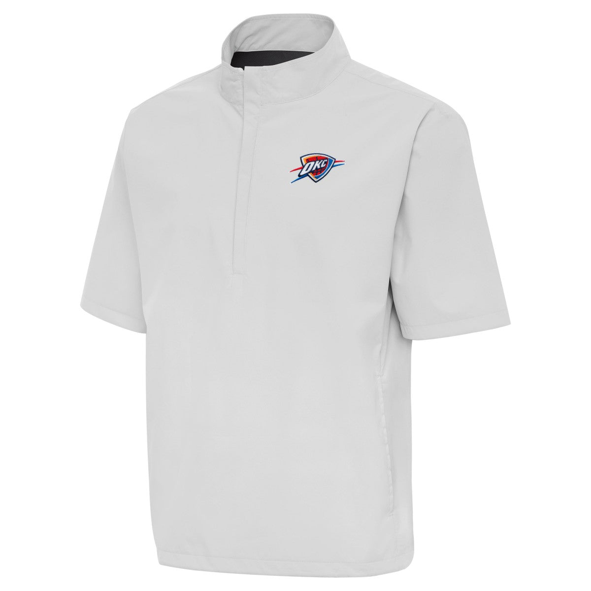 Oklahoma City Thunder Antigua Brisk Quarter-Zip Windbreaker Heather Gray - NBA