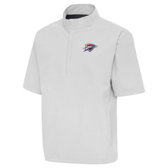 Oklahoma City Thunder Antigua Brisk Quarter-Zip Windbreaker Heather Gray - NBA